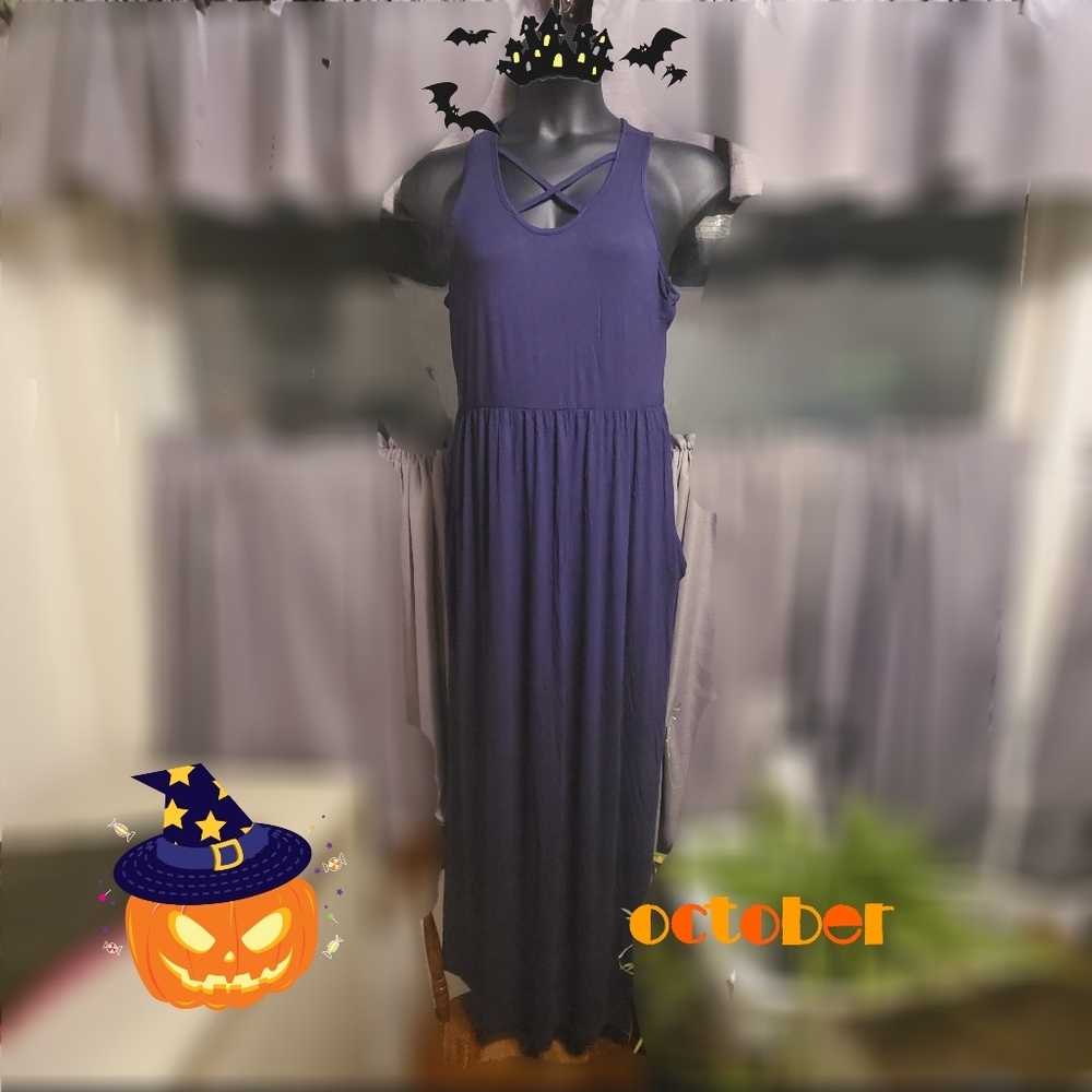 Nwt-Navy Maxi Dress